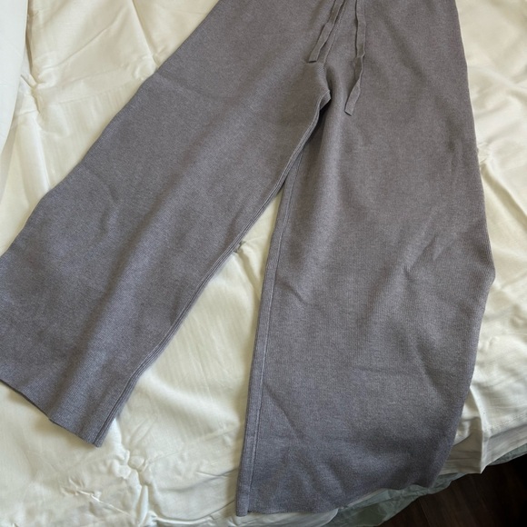 ୨୧ ･ﾟ✧ Olivaceous Wide Leg Knit High Rise Pants - Picture 3 of 6